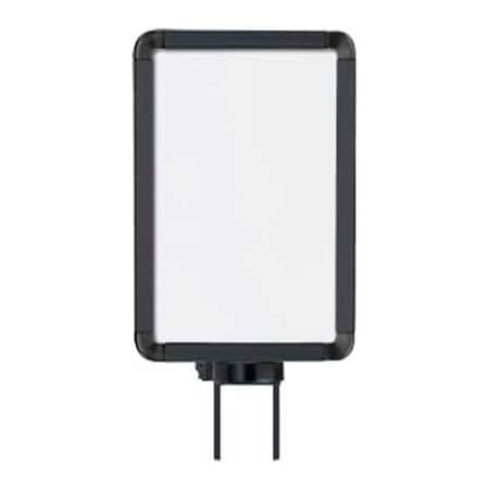 Lavi Industries Vertical Swivel Sign Frame, 7" x 11", For 7' Posts, Matte Black 50-1130SV/MB